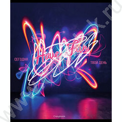 Тетрадь  96л клетка "Надписи в неоне" /твин-лак, холодное тис./ ассорти | Фото 5