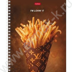 Тетрадь  48л клетка/спираль "Brand Food" /глянец./ 4вида | Фото 1