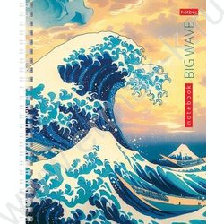 Тетрадь  48л клетка/спираль "Большая волна" 4вида | Фото 1