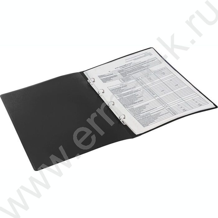 Папка 4 кольца А3 черная вертик. "Стандарт" | Фото 7