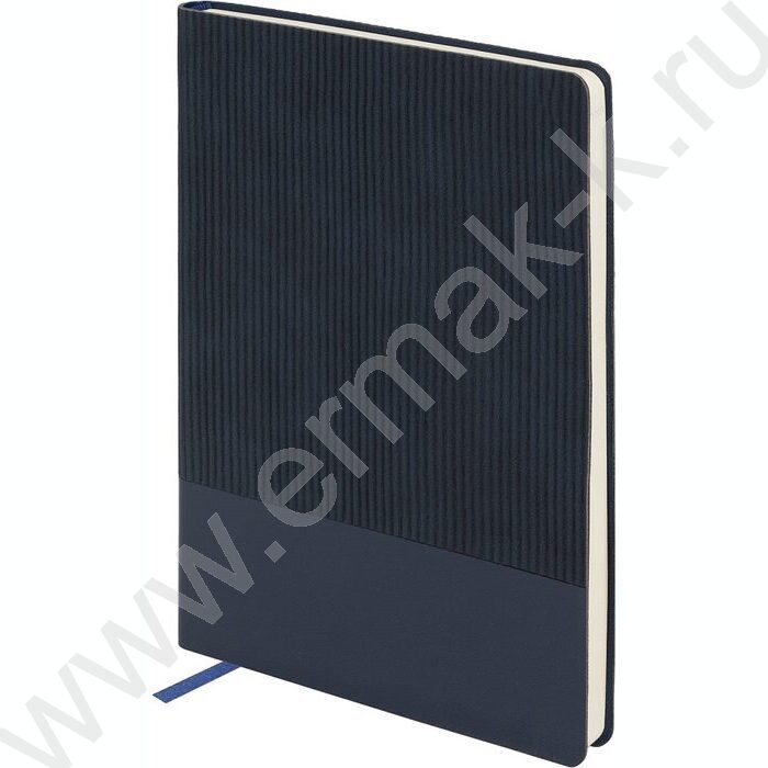Ежедневник н/дат А5 136л Soho синий /ляссе/блок линейка | Фото 1