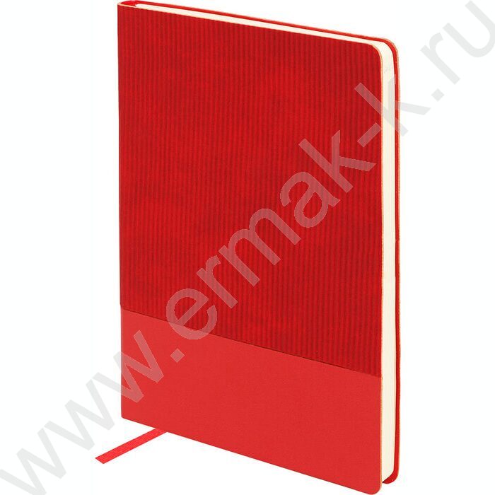 Ежедневник н/дат А5 136л Soho красный /ляссе/блок линейка | Фото 1