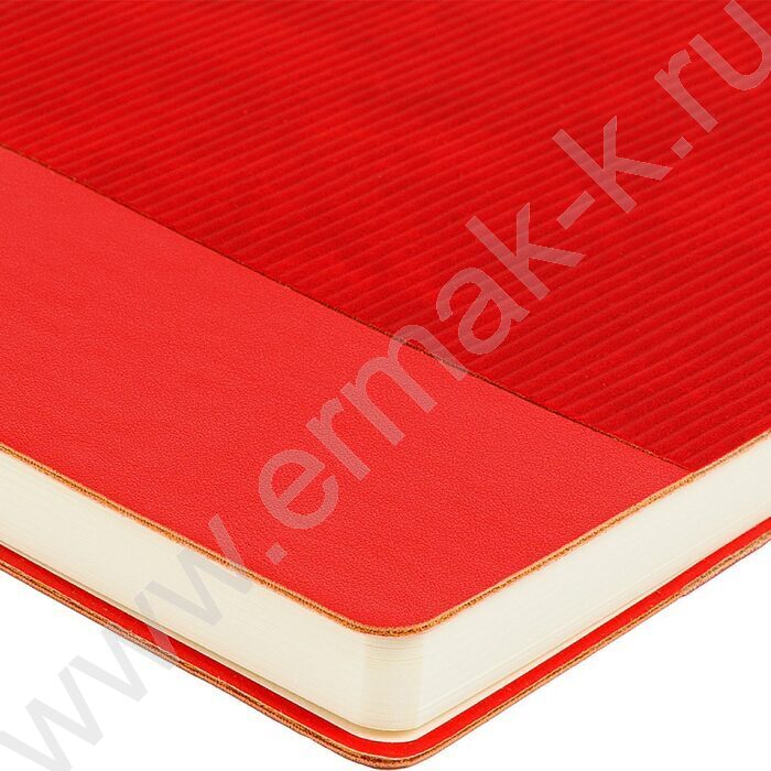 Ежедневник н/дат А5 136л Soho красный /ляссе/блок линейка | Фото 6