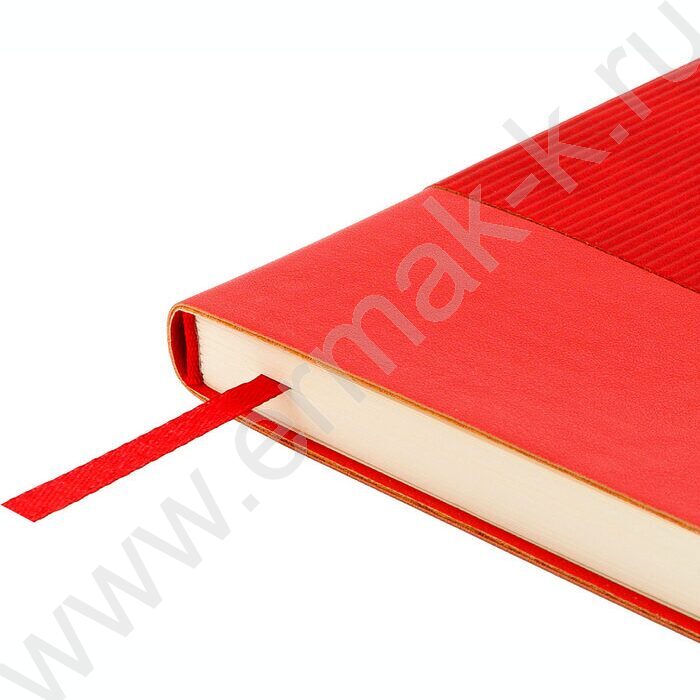 Ежедневник н/дат А5 136л Soho красный /ляссе/блок линейка | Фото 7