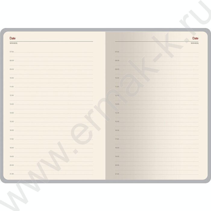 Ежедневник н/дат А5 136л Lyon красный /ляссе/блок линейка | Фото 2