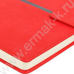 Ежедневник н/дат А5 136л Lyon красный /ляссе/блок линейка | Фото 3