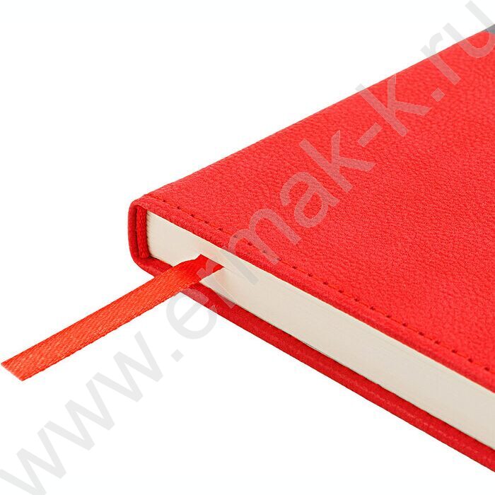 Ежедневник н/дат А5 136л Lyon красный /ляссе/блок линейка | Фото 4