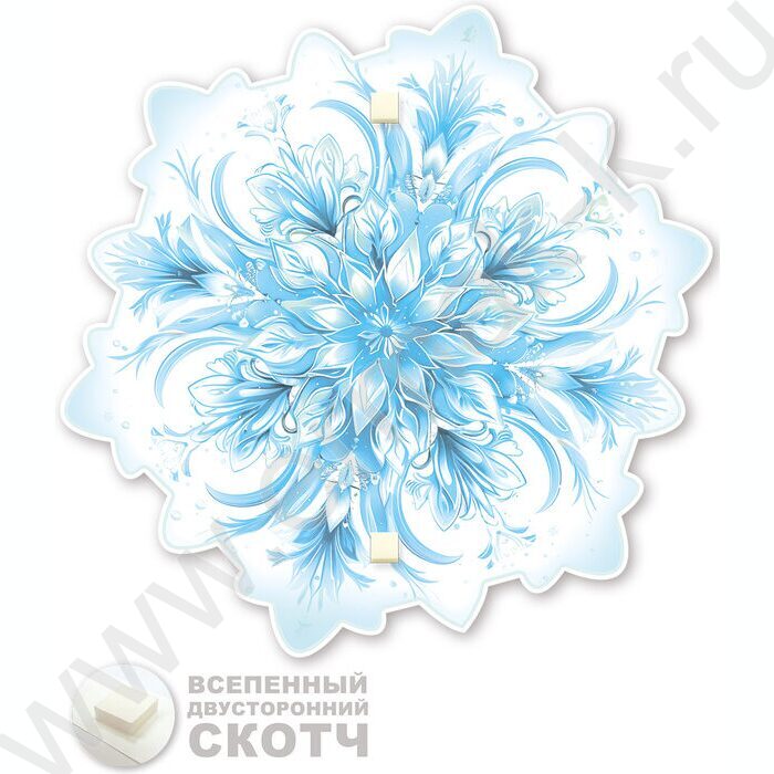 Украшение на скотче Снежинка | Фото 2