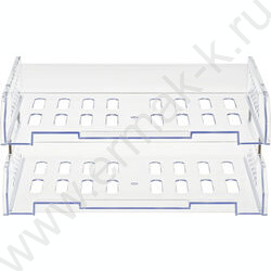 Лоток горизонтальный сетчатый "Сити" прозрачный /широкая загрузка /уп.2шт на мет.стержнях | Фото 2