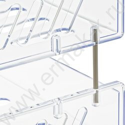 Лоток горизонтальный сетчатый "Сити" прозрачный /широкая загрузка /уп.2шт на мет.стержнях | Фото 5