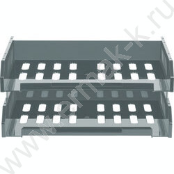 Лоток горизонтальный сетчатый "Сити" серый /широкая загрузка /уп.2шт на мет.стержнях | Фото 3