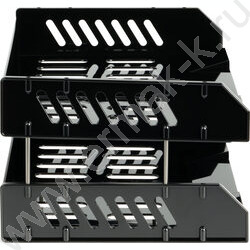 Лоток горизонтальный сетчатый "Сити" черный /широкая загрузка /уп.2шт на мет.стержнях | Фото 2