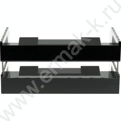 Лоток горизонтальный сетчатый "Сити" черный /широкая загрузка /уп.2шт на мет.стержнях | Фото 4