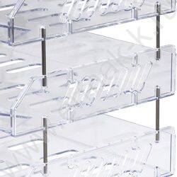 Лоток горизонтальный сетчатый "Сити" прозрачный /широкая загрузка /уп.3шт на мет.стержнях | Фото 5