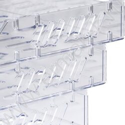 Лоток горизонтальный сетчатый "Сити" прозрачный /широкая загрузка /уп.3шт на мет.стержнях | Фото 6