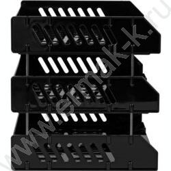 Лоток горизонтальный сетчатый "Сити" черный /широкая загрузка /уп.3шт на мет.стержнях | Фото 2
