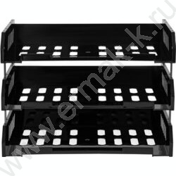 Лоток горизонтальный сетчатый "Сити" черный /широкая загрузка /уп.3шт на мет.стержнях | Фото 3