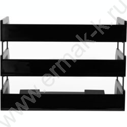 Лоток горизонтальный сетчатый "Сити" черный /широкая загрузка /уп.3шт на мет.стержнях | Фото 4