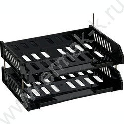 Лоток горизонтальный сетчатый "Сити" черный /широкая загрузка /уп.3шт на мет.стержнях | Фото 5