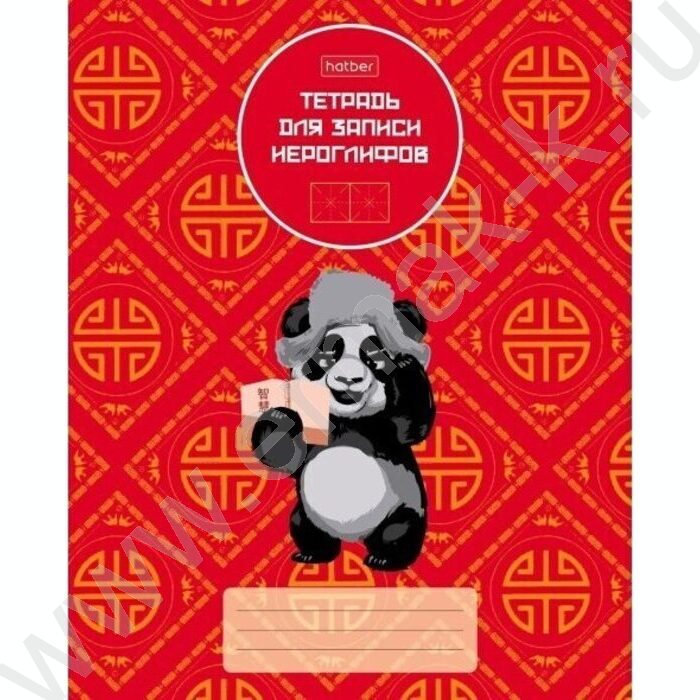 Тетрадь 48л А5 д/записи иероглифов "Мудрая панда" | Фото 1