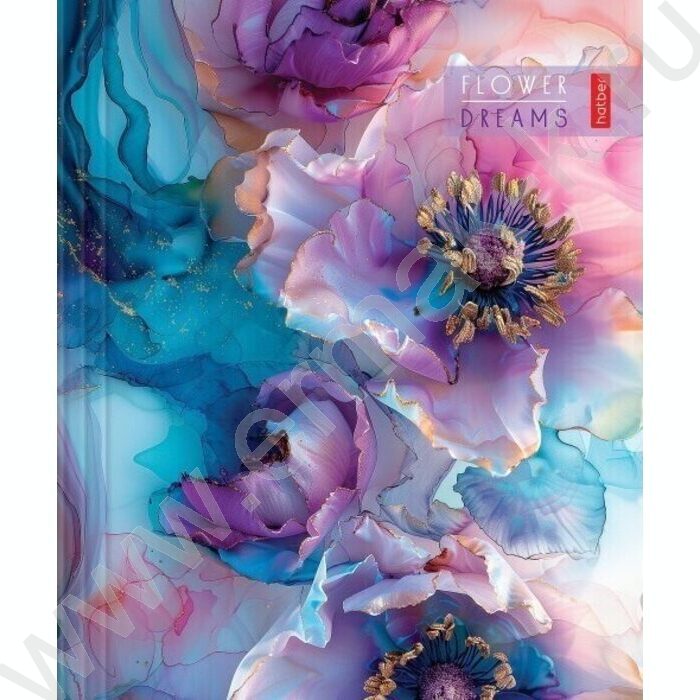 Тетрадь 120л клетка/кольца "Цветочные сны" /глянц.лам. | Фото 1