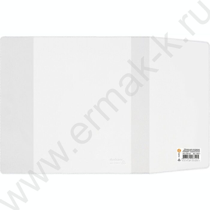 Обложка  292*560мм  д/контурных карт,атласов и общих тетрадей А4 универс.прозр. | Фото 2