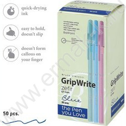 Ручка шар одноразовая 0,7мм GripWrite Zefir синяя | Фото 4