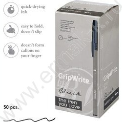 Ручка шар одноразовая 0,7мм GripWrite Grey черная | Фото 4