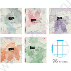 Тетрадь  96л клетка/спираль "Primavera" ассорти | Фото 1