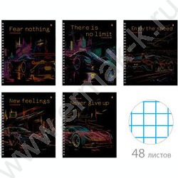 Тетрадь  48л клетка/спираль "Tokyo drift" ассорти | Фото 1