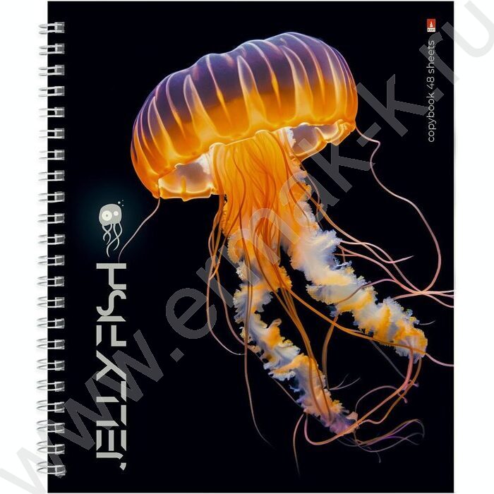 Тетрадь  48л клетка/спираль "Медузы фентези" ассорти | Фото 2