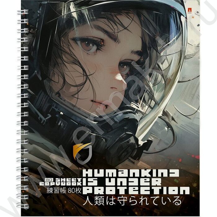 Тетрадь  80л клетка/спираль "Гравитация" ассорти | Фото 2