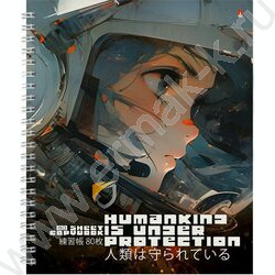 Тетрадь  80л клетка/спираль "Гравитация" ассорти | Фото 3