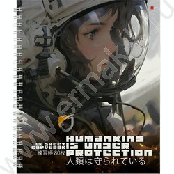 Тетрадь  80л клетка/спираль "Гравитация" ассорти | Фото 6