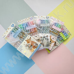 Ручка гелевая /набор  8цв/ 1.0мм Glitter Котики делают нас счастливыми | Фото 7