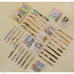 Ручка гелевая /набор  8цв/ 1.0мм Glitter Котики делают нас счастливыми | Фото 8