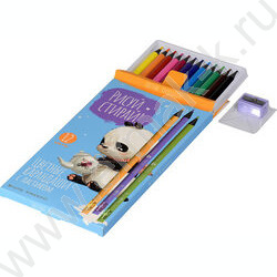 Карандаши пластиковые 12цв Рисуй и стирай с ластиком и точилкой 4вида | Фото 5