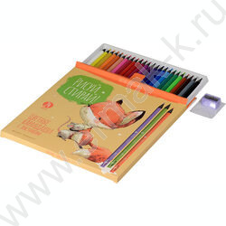Карандаши пластиковые 24цв Рисуй и стирай с ластиком и точилкой 4вида | Фото 7