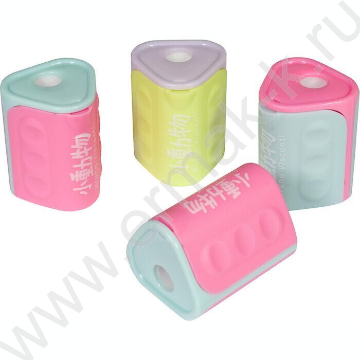 Точилка 1отв. пластик/с контейнером в пенале/ Kawall animals | Фото 1