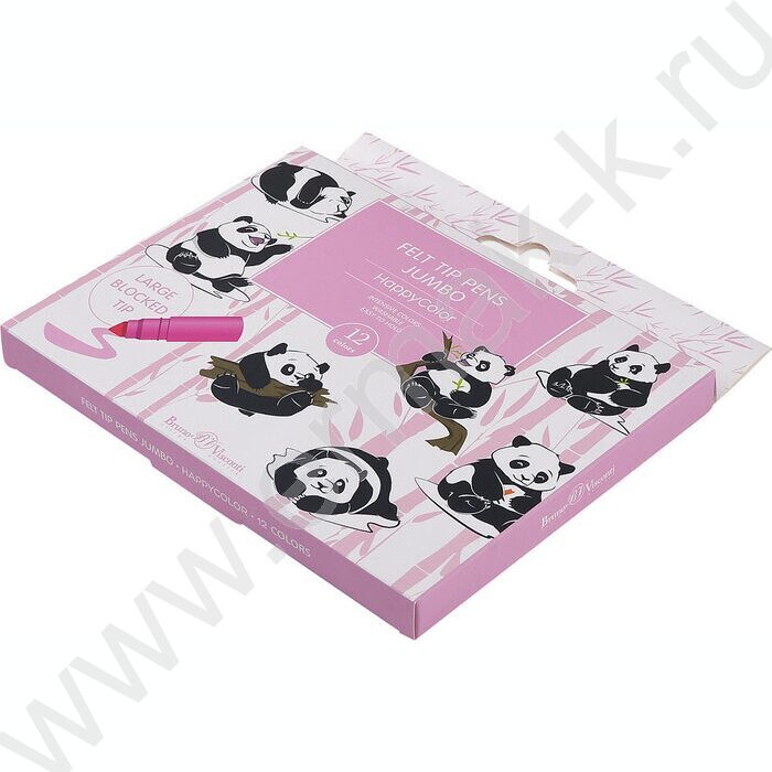 Фломастеры  12цв Jumbo (антивандальные) Happycolor | Фото 2