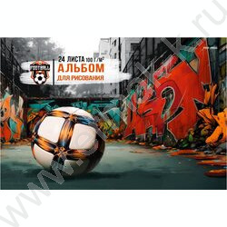 Альбом д/рисования-спираль 24л "Дворовый футбол" | Фото 1