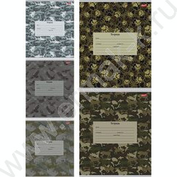 Тетрадь  12л линейка косая дополнительная "Микс милитари" 5видов | Фото 1