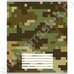 Тетрадь  12л клетка "Пиксельное милитари" 5видов | Фото 3