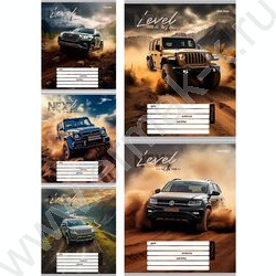 Тетрадь  12л линейка косая дополнительная "Приключение на авто" 5видов | Фото 1