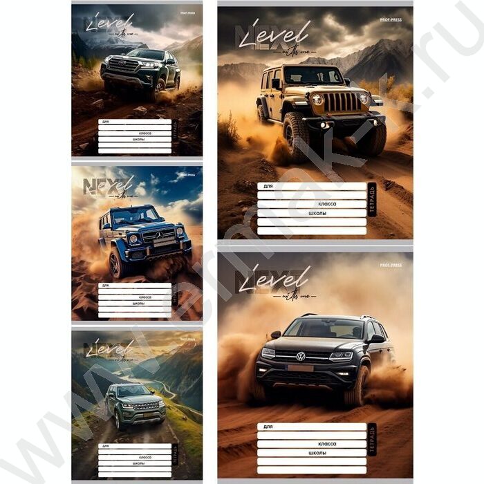 Тетрадь  12л линейка косая дополнительная "Приключение на авто" 5видов | Фото 1