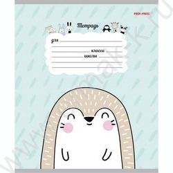 Тетрадь  12л линейка косая дополнительная "Рисунок животного" 5видов | Фото 5