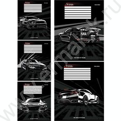 Тетрадь  12л линейка косая дополнительная "Шикарная машина" твин-лак/ 5видов | Фото 1