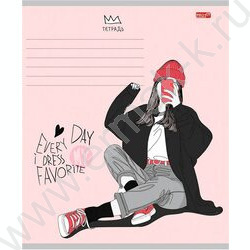 Тетрадь  24л клетка "Модные девушки-1" 5видов | Фото 5