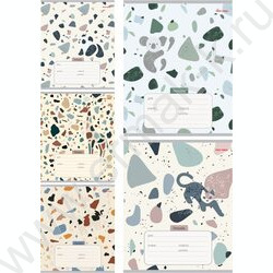 Тетрадь  24л клетка "Абстракции с животными" 5видов | Фото 1