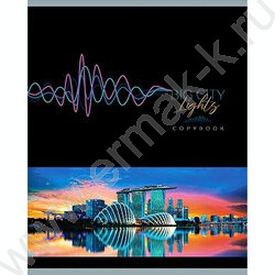 Тетрадь  40л клетка "Огни города" ассорти | Фото 5